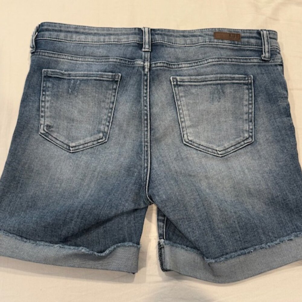 Kut From the Kloth Catherine Boyfriend Denim Jean Shorts 10 - Picture 6 of 7